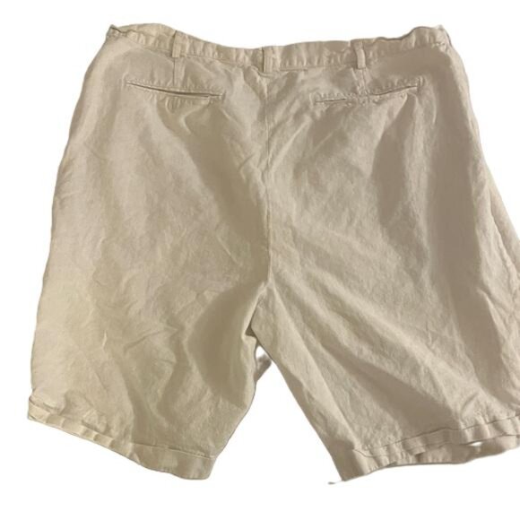 Natural Issue by Feldini Linen White Vacation Beach Shorts, Size 42 - Picture 4 of 6